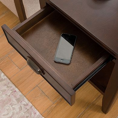 Leick Furniture Chocolate Cherry Finish 1-Drawer End Table