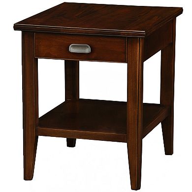 Leick Furniture Chocolate Cherry Finish 1-Drawer End Table