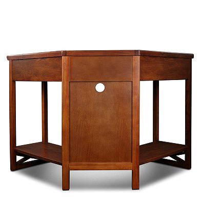 Leick Furniture Oak Finish Corner Computer Desk
