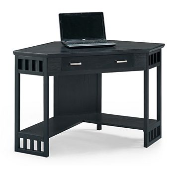 Leick Furniture Black Finish Corner Computer Desk