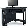 Leick Furniture Black Finish Corner Computer Desk