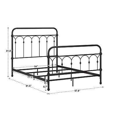 HomeVance Harper Metal Bed