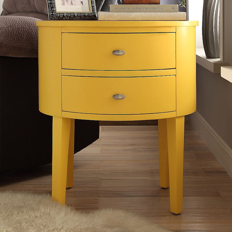 HomeVance Tenyson End Table, Yellow