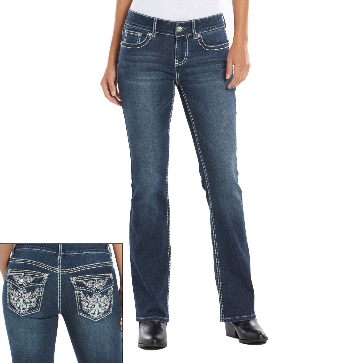 apt 9 embellished jeans