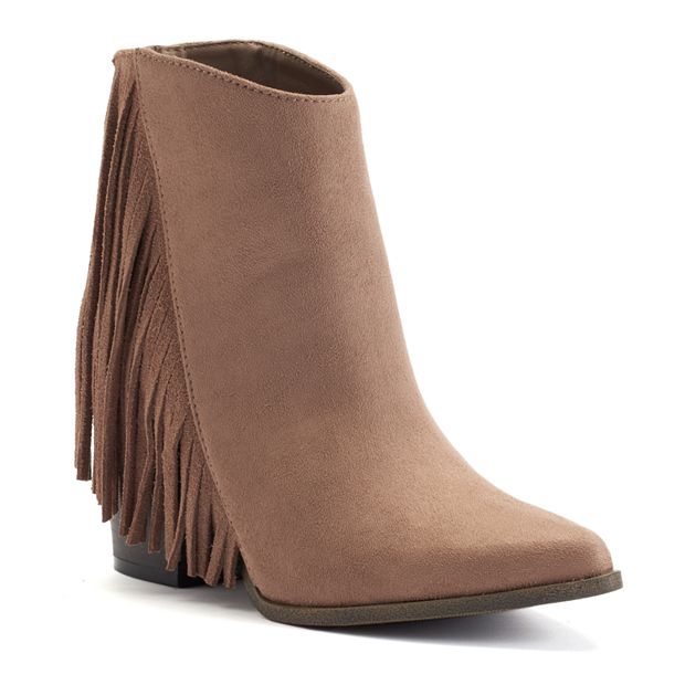 Womens hotsell fringe booties