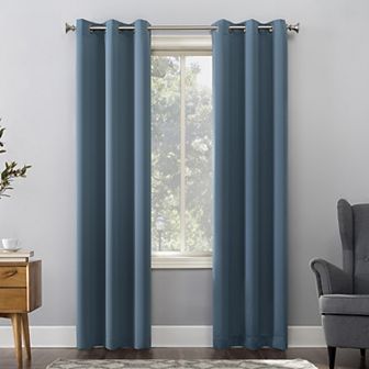 Sun Zero 1-Panel Ludlow Blackout Grommet Window Curtain