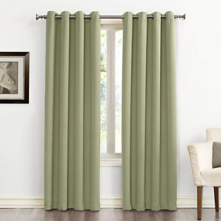 Sun Zero Blackout 1 Panel Ludlow Grommet Window Curtain Null
