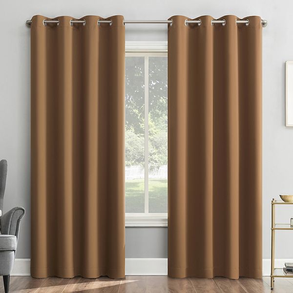 Sun Zero 1-Panel Ludlow Blackout Grommet Window Curtain - Sunbaked (54X84)