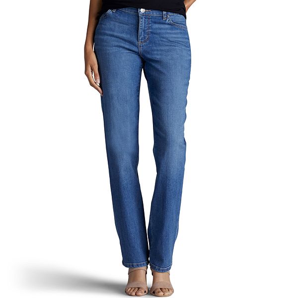 Ladies Indigo Long Straight Leg Womens Denim Stetch Blue Jeans 