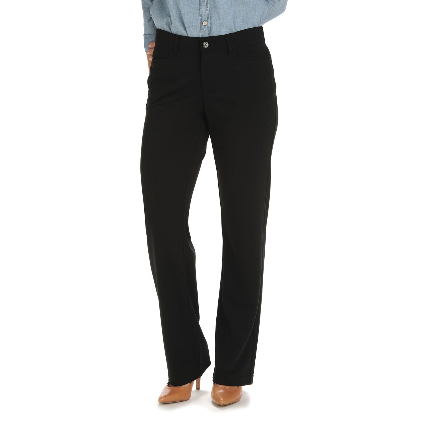 Lee Comfort Waist Straight-Leg Pants 