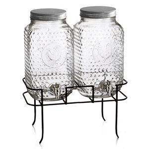 Style Setter Rooster 2-pc. Glass Beverage Dispenser Set with Stand