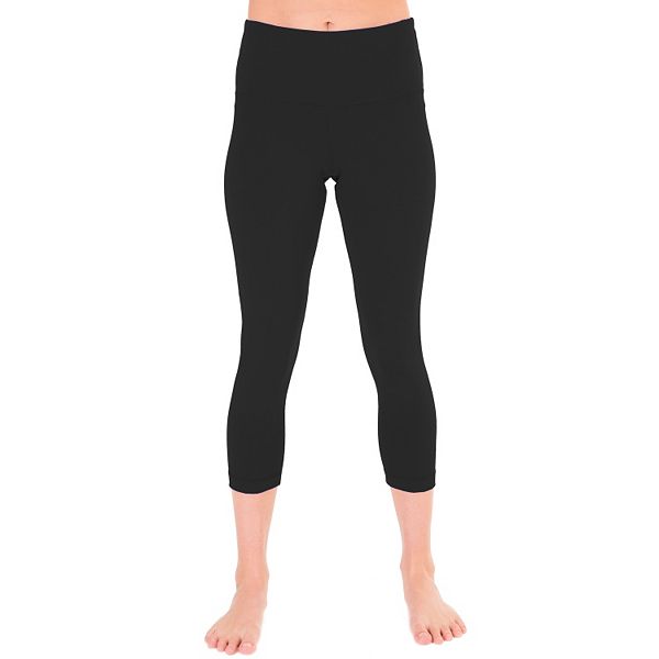 Women's 90 Degree by Reflex Foldover High-Waist Capri Workout Leggings