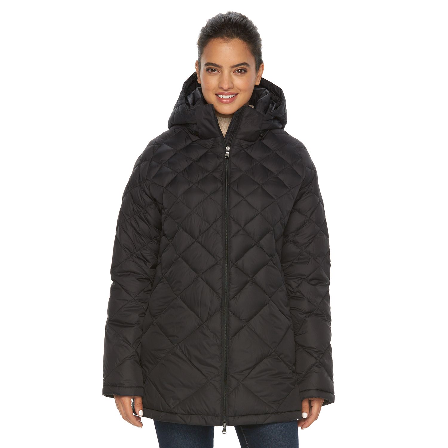 quilted packable down jacket