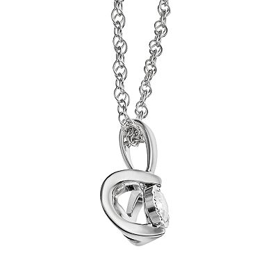 1/10 Carat T.W. Diamond Sterling Silver Pendant Necklace