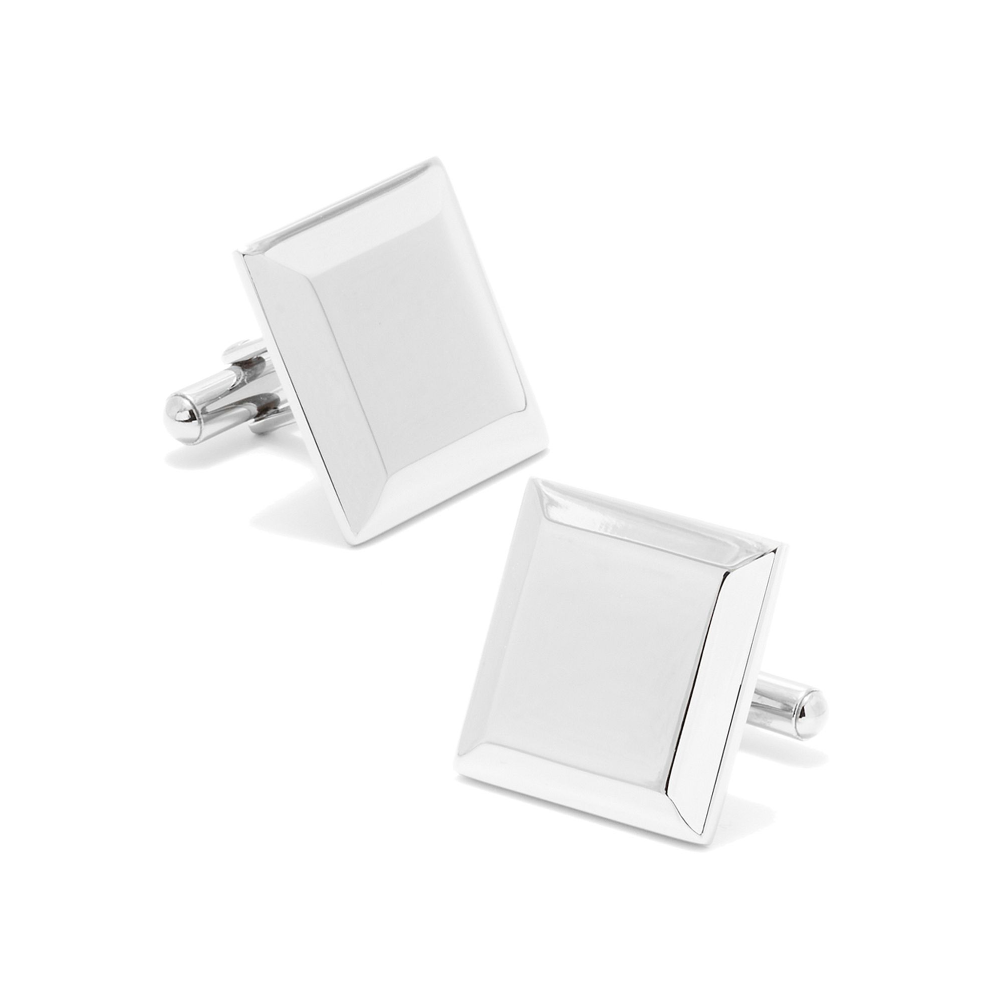 Mens Cuff Links, Inc. Square Beveled-Edge Cuff Links, Grey