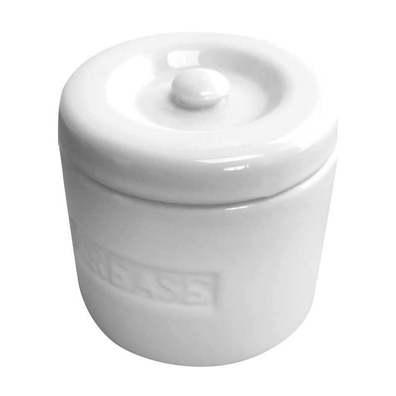 Fox Run 6-in. Porcelain Grease Canister, White