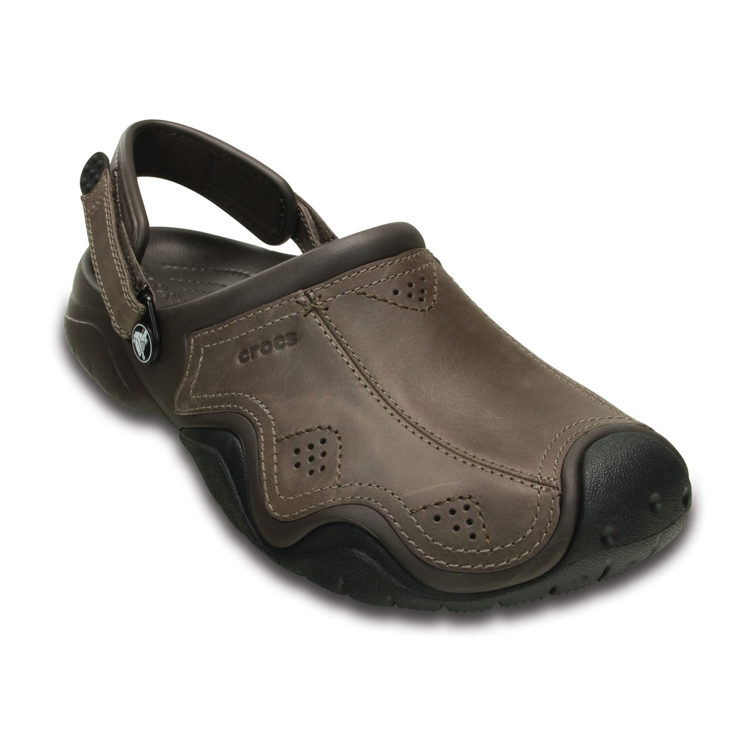 crocs swiftwater leather clog