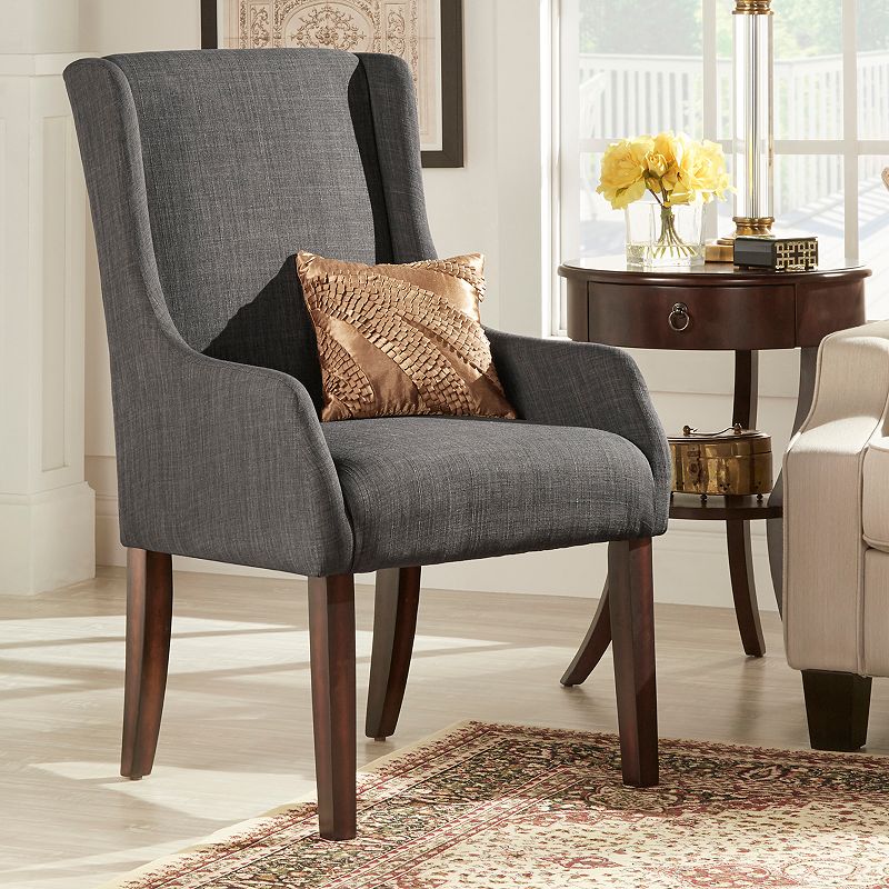 HomeVance Beverly Solid Arm Chair, Grey