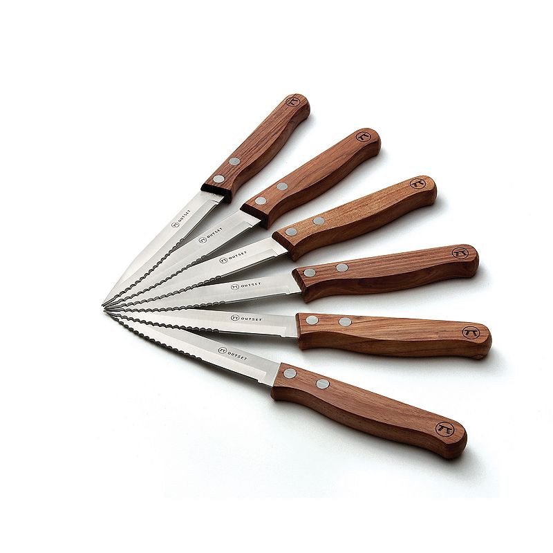 UPC 876824000263 product image for Outset 6-pc. Rosewood Steak Knife Set, Brown | upcitemdb.com