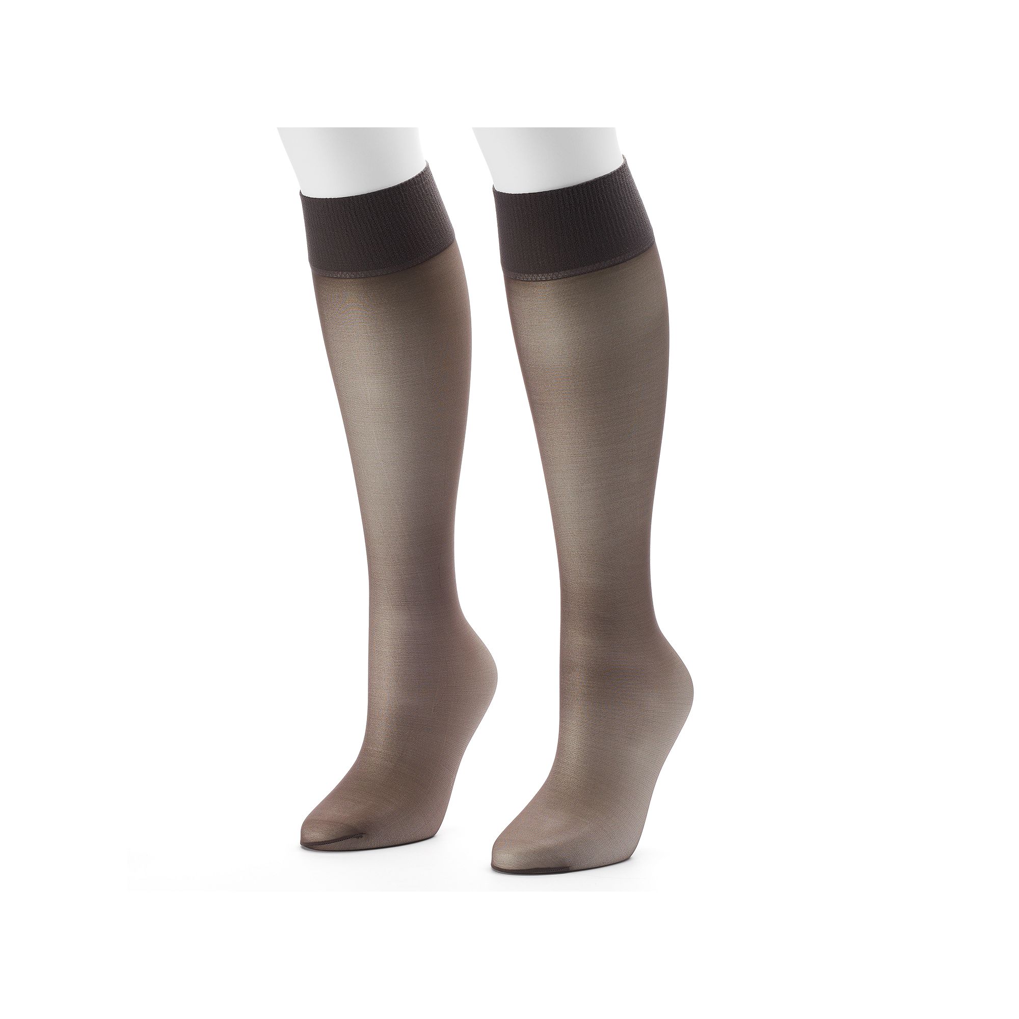 Hanes® Alive 2-pk. Full Support Knee-High Pantyhose 0A446, Womens, Barely