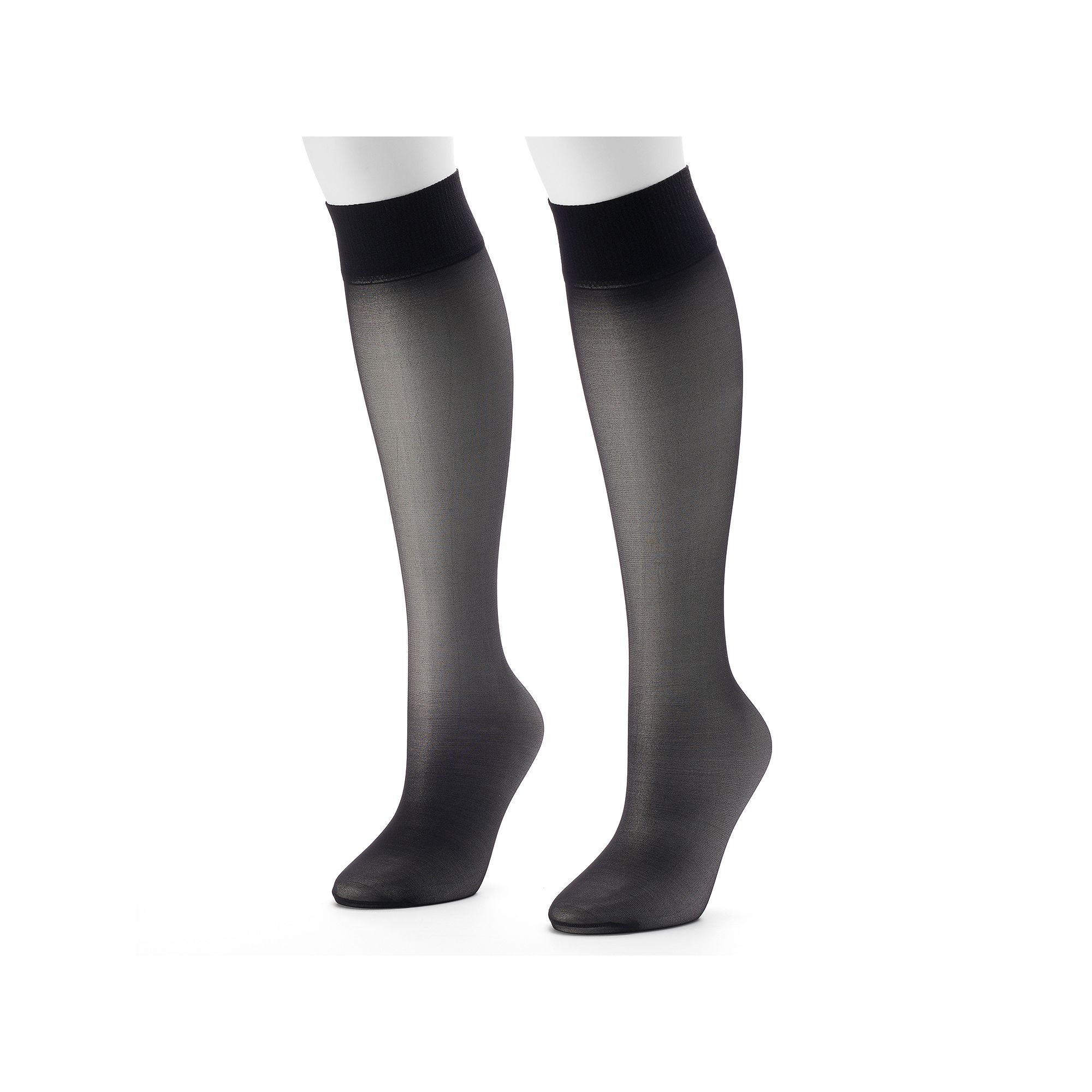 Hanes® Alive 2-pk. Full Support Knee-High Pantyhose 0A446, Womens