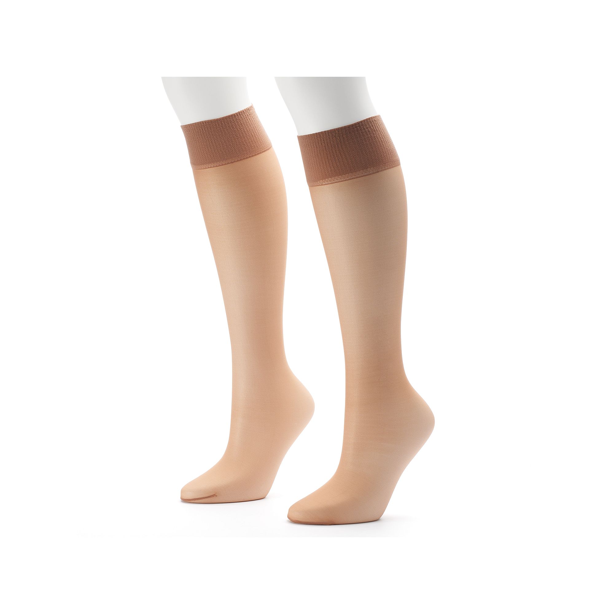 Hanes® Alive 2-pk. Full Support Knee-High Pantyhose 0A446, Womens, Little