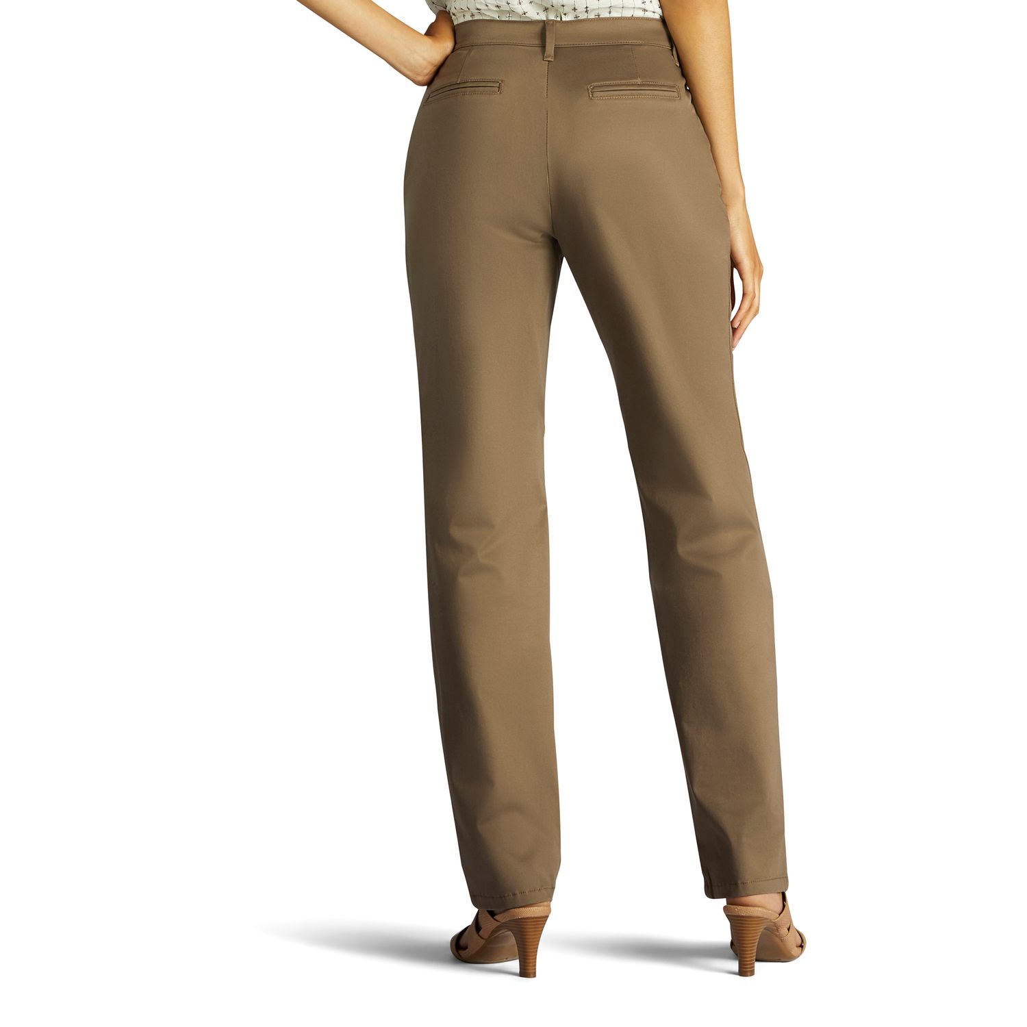 Lee Women's Relaxed Fit Straight-Leg Pants, Deep Breen, 12