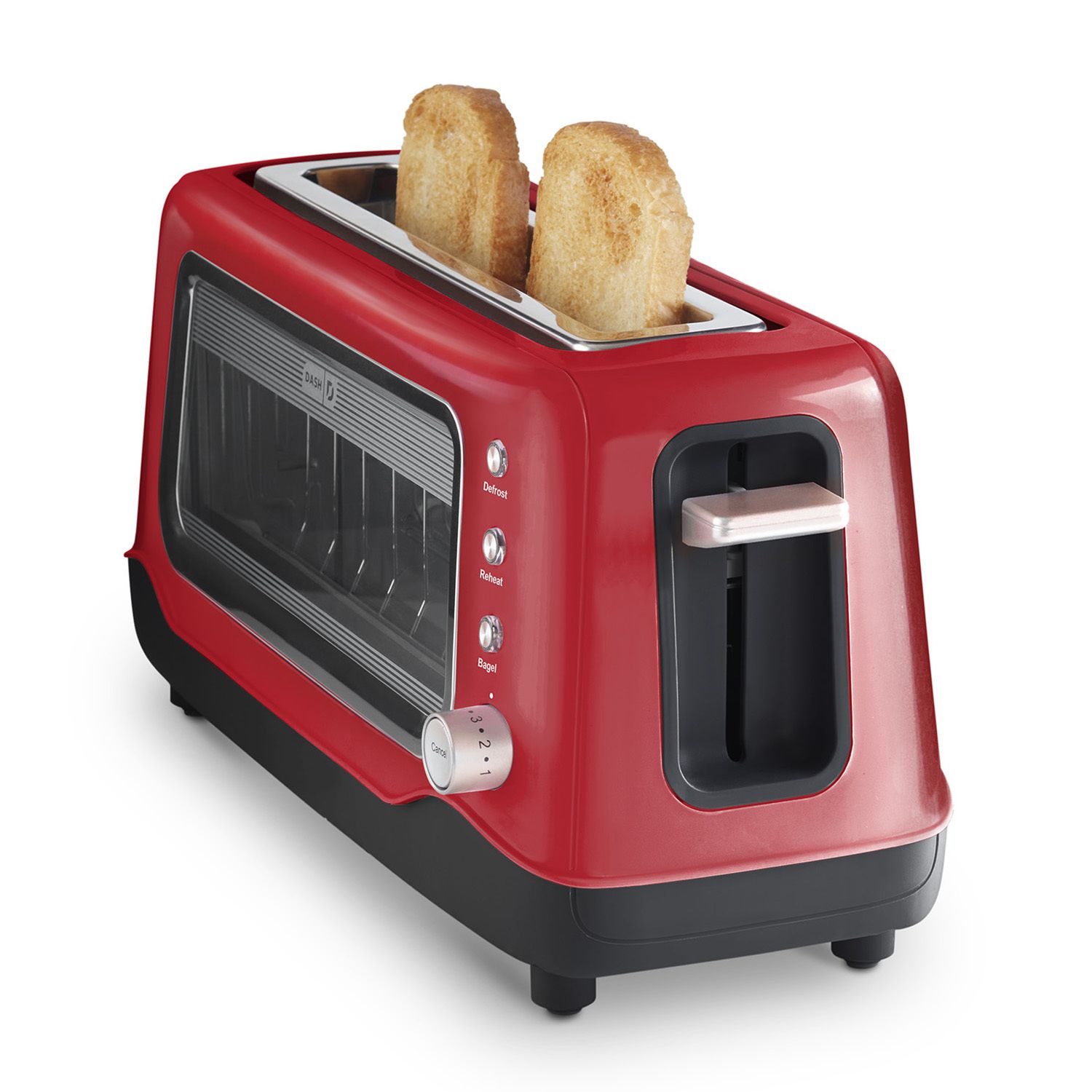 Dash Clear View 2-Slice Toaster - Red