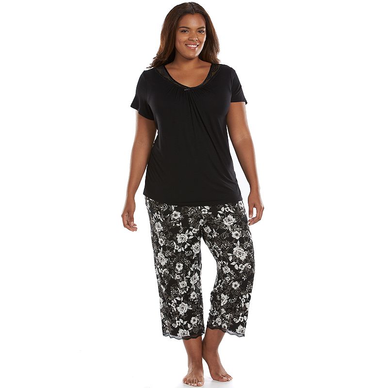 Plus Size Apt. 9 Pajamas: Love Story Lace-Trim Pajama Set