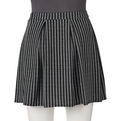 Juniors' Joe B Patterned Pleated Skirt