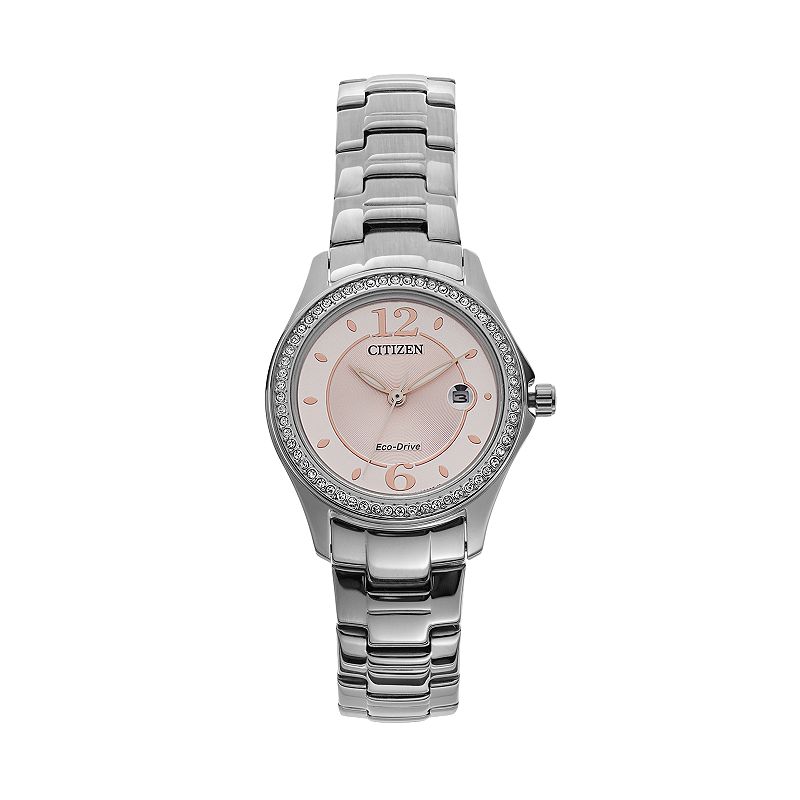 Citizen Eco-Drive Women's Silhouette Stainless Steel Watch, Size: Small, Pink