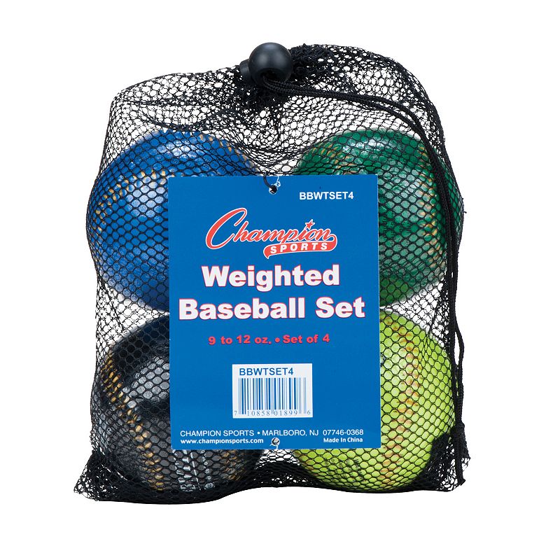 Champion Sports Weighted Training Baseball Set, Multicolor