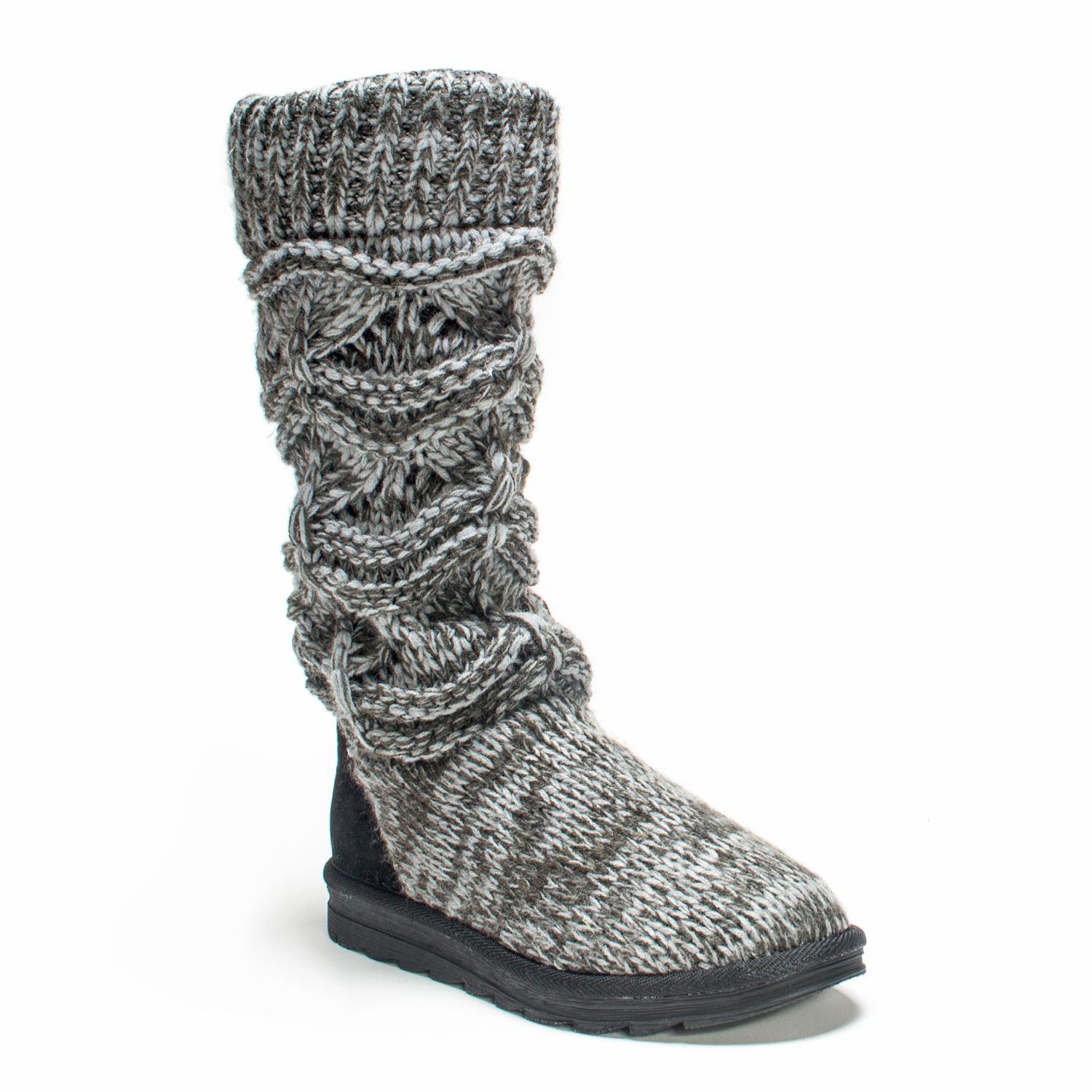 grey knit boots