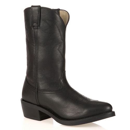 durango oiled black leather western boot