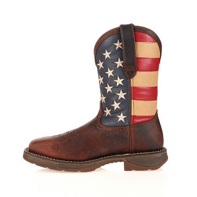 Durango Workin' Rebel American Flag Steel-Toe Western Boots