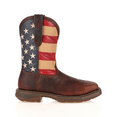 Durango Workin' Rebel American Flag Steel-Toe Western Boots