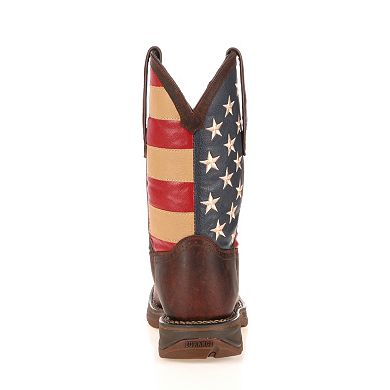 Durango Workin' Rebel American Flag Steel-Toe Western Boots