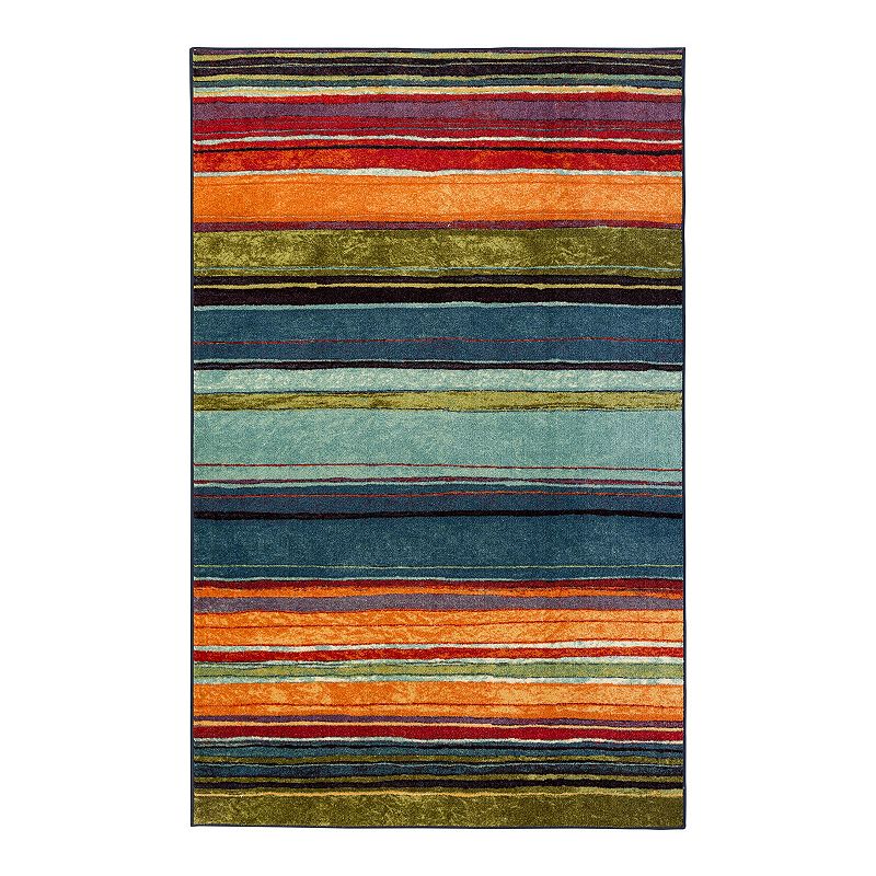 Mohawk Home Rainbow Striped Rug, Multicolor, 4X6 Ft