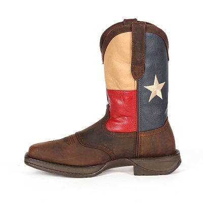 DURANGO Red White Blue Texas top Flag Western Cowboy Boot Kids Size 12M Lil Durango