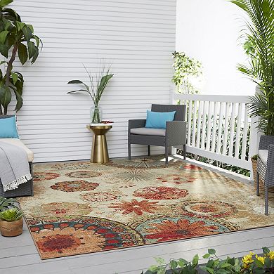 Mohawk® Home Alexa Medallion Indoor Outdoor Rug
