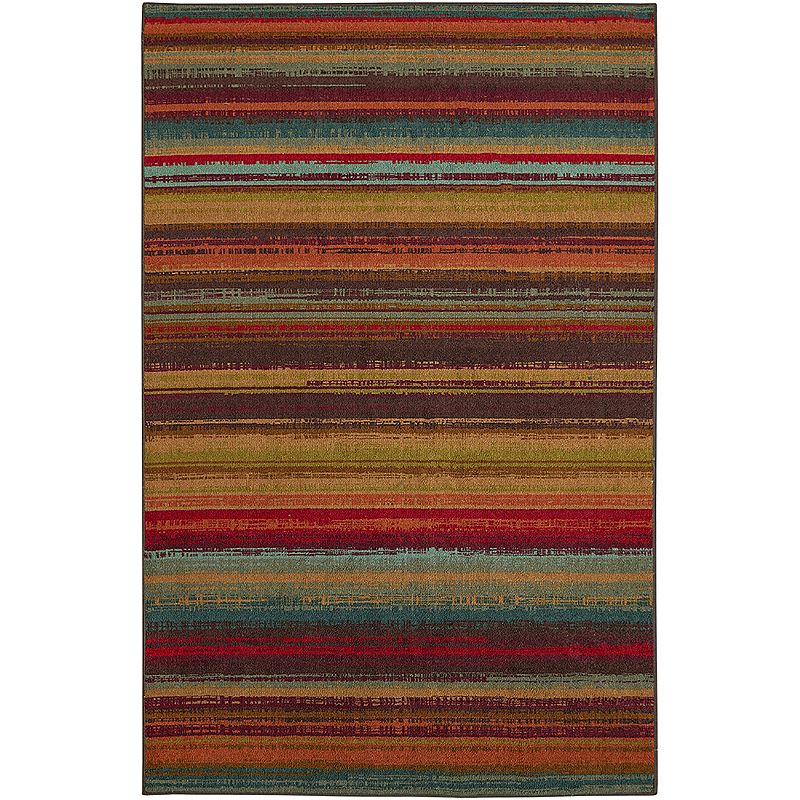 Mohawk Home Avenue Stripe Indoor Outdoor Area Accent Rug, Multicolor, 6X9 Ft