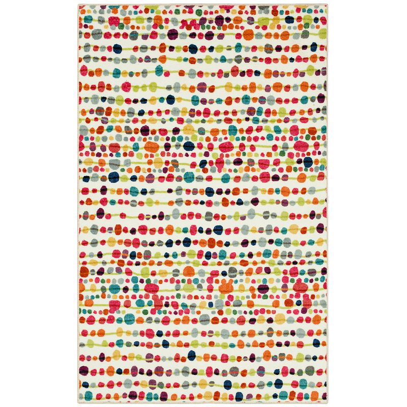 Mohawk Home Delerus Multi Dots Accent Area Rug, White, 7.5X10 Ft