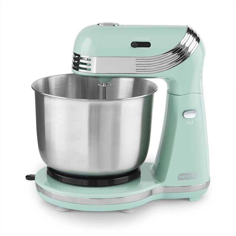 Dash Everyday 3qt Stand Mixer - Aqua: 6 Speeds, 250W, Dishwasher-Safe Parts, Metal & Plastic, Kitchen Mixer