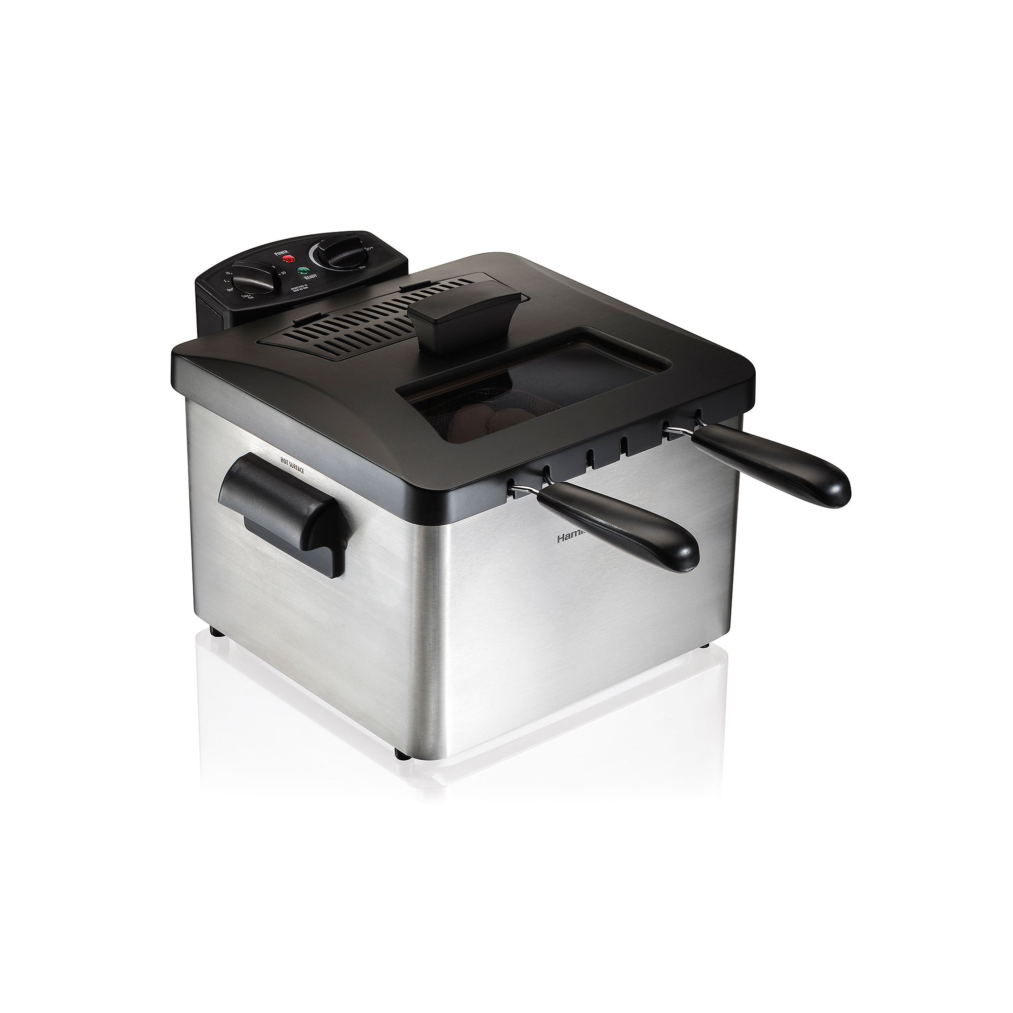 Hamilton Beach 5-qt. Dual Deep Fryer, Gray