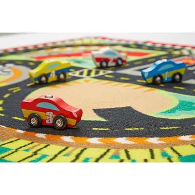Melissa and doug race car rug online