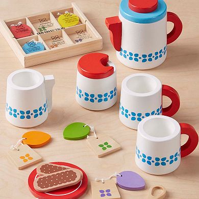 Melissa & Doug Wooden Steep & Serve Tea Set