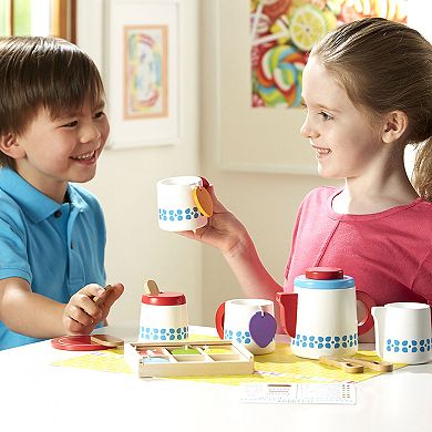 Melissa & Doug Wooden Steep & Serve Tea Set