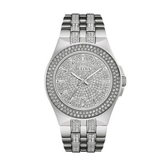 Bulova Men's Crystal Stainless Steel Watch - 96B235