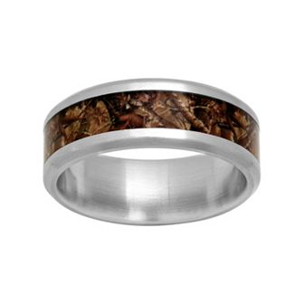 Steel Nation Men's Stainless Steel Camouflage Ring