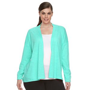 Plus Size Columbia Meadow Wing Burnout Open-Front Cardigan